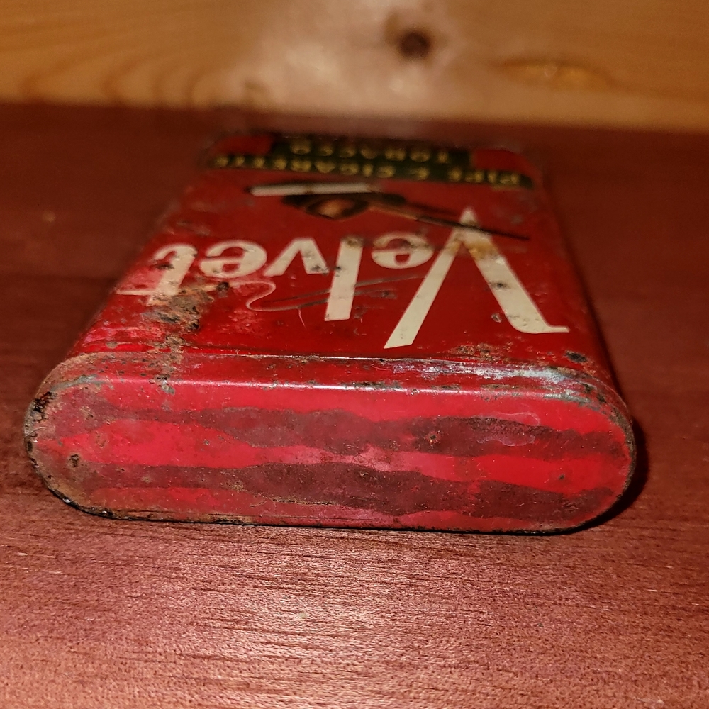 Vintage Velvet Tobacco Tin "Made from the best sun ripened Kentucky Burley..." - Picture 6 of 11